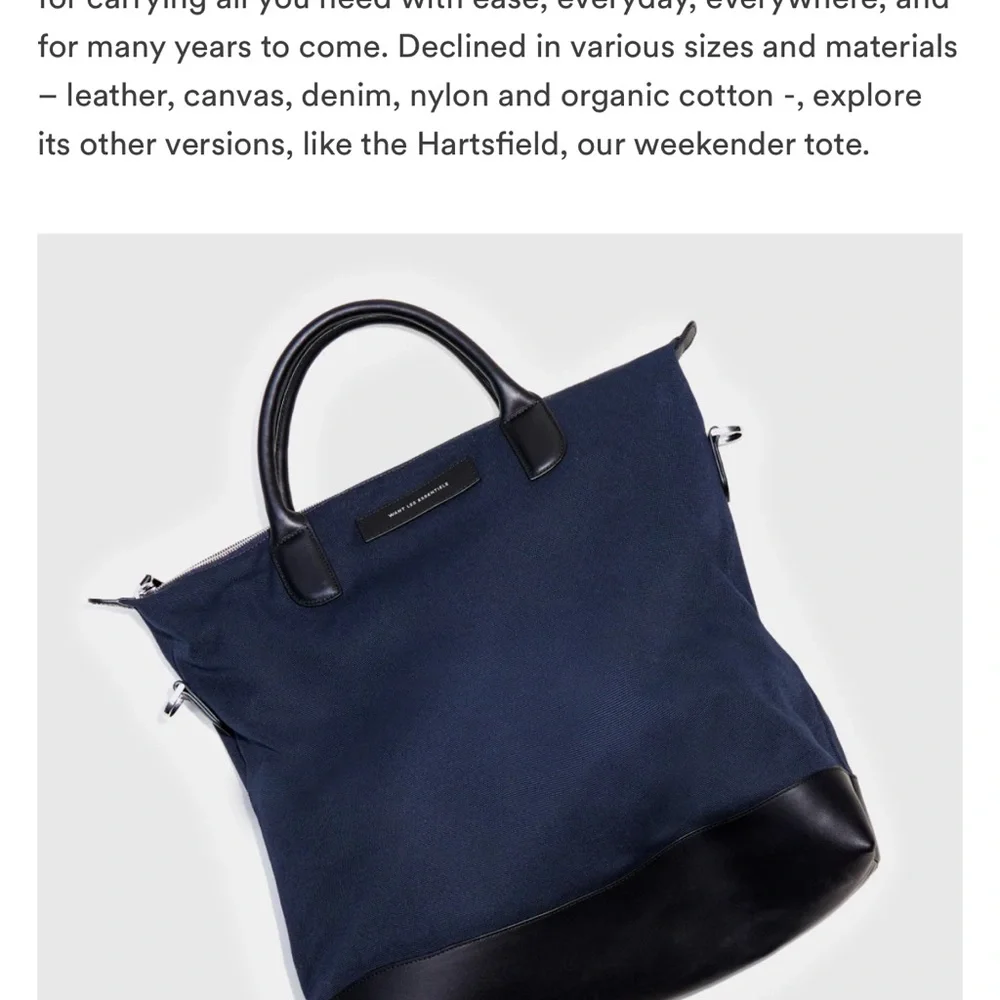 WANT Les Essentiels Navy O’Hare Organic Canvas Tote